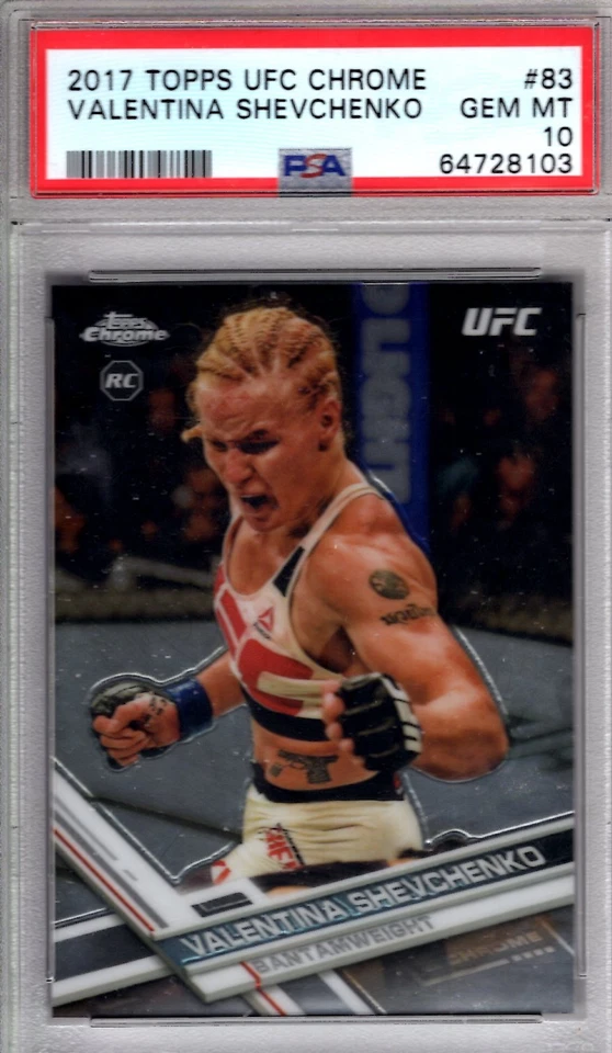 2017 Topps UFC Chrome VALENTINA SHEVCHENKO RC #83 Rookie PSA 10 GEM MINT - Image 1 of 1