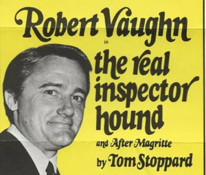 Robert Vaughn-The Real Inspector Hound-1974 Flier-Colonial Theatre-Boston MA - Picture 1 of 3