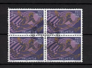 Suiza, 1981, 3 series completo en bloque de cuatro, usado, Michel-€ 29,60 (K173) - Imagen 1 de 3