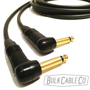 CABLE DE GUITARRA MOGAMI 2524 5,5 PIES - ENCHUFES NEUTRIK ÁNGULO RECTO DORADO - EXTREMOS RA/RA - Imagen 1 de 12