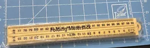 Unbranded Folding inches/ metric yard stick plastic yellow w/ black numbers NWOT - Picture 1 of 6