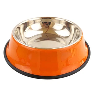 Pet Dog Cat Portable Stainless Steel Travel Feeding Bowl Water Dish Feeder US - Picture 1 of 17
