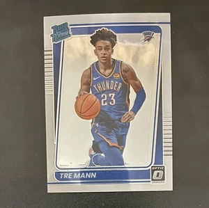 2021-22 Donruss Optic Tre Mann Rated Rookie Card RC #168 Thunder - Picture 1 of 2