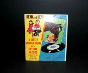 VINTAGE 1952 "BLACK BEAUTY" WONDER BOOK & 45 RPM RECORD - Imagen 1 de 7
