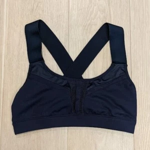 Alo Yoga Sports Bra Women Sz M Navy Blue Equalize Yoga Athleisure Athletic - Picture 1 of 8