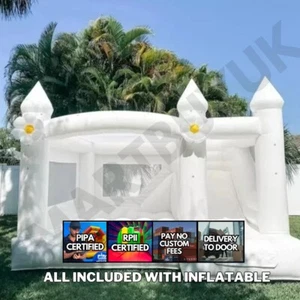 20x15ft Commercial Inflatable Pastel Bouncy Castle Wedding Party Portable Tent - Picture 1 of 17