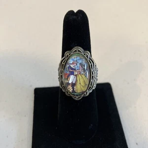 Disney Beauty And The Beast Stained Glass Ring Belle Size 8 - Picture 1 of 4