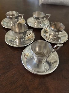 Vintage Royal Rochester EFNS Tea Cup & Saucer Sheffield 2884 S Set Of 5 - Picture 1 of 14