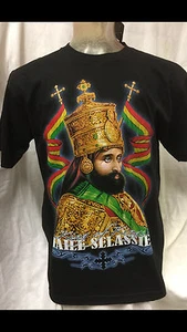 HAILE SELASSIE I KING OF KINGS DOUBLE SIDED T-SHIRT REGGAE RASTA ROOTS ZION 073