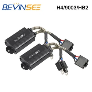 H4 9003 LED Headlights Bulb Canbus Error Anti Flicker Resistor Canceller Decoder - Picture 1 of 8