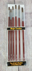 Magic Touches Artist Paint Brush Set 6 Sizes Natural Sable Round Tips - Picture 1 of 3