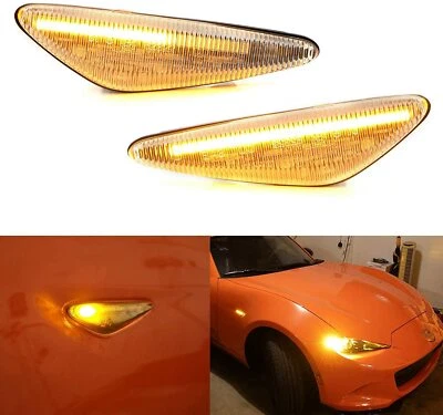 2016-2019 Juego de luces de señal lateral LED secuencial transparente para Mazda MX-5 RX-8 Foto 1 de 4