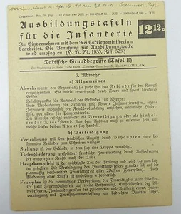 Ausbildungstafeln für die Infanterie 12 12a Taktische Grundbegriffe (da4874) - Picture 1 of 3
