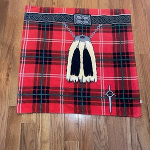 Scottish Plaid Kilt Strand Badetuch mit Sporran Gürtel & Kilt Pin 57”x 30” UK - Bild 1 von 3