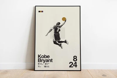 Kobe Bryant Poster – Minimalist Basketball Sports Wall Art Print