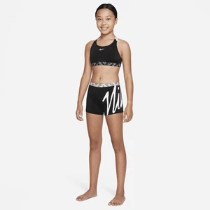 Nike Girl's Script Logo Crossback Sport Bikini & Short Set Swimsuit Midkini XL - Picture 1 of 9