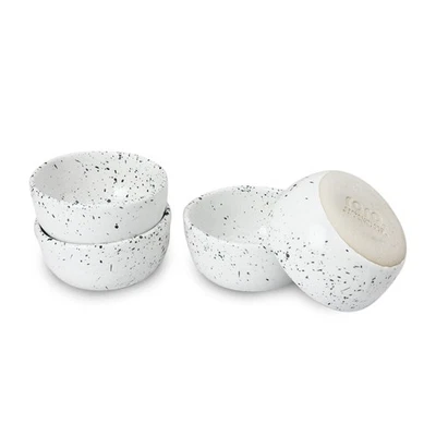 Exquisite Handmade Ceramic Stoneware Speckled Glossy White 3.5 in Sauce Bowls... Foto 1 de 4