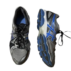 Asics Gel Nimbus 14 Herren Größe 9,5 Laufschuhe blau schwarz - (Loch/ohne Einlegesohlen) " - Bild 1 von 7