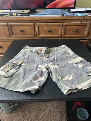 Pantalones Cortos Carga Y2K Izod Camuflados Para Hombres 40 Camuflaje Sueltos Calle Grunge Caza Foto 1 de 4