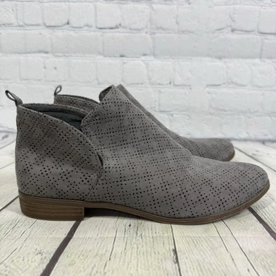 Dr Scholl's ботинок женщин размер 8 серый кожаный комфорт отверстия каблука ботинки - Изображение 1 из 4