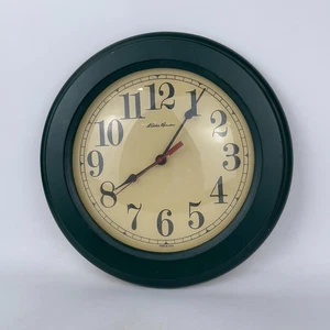 Orologio Vintage Eddie Bauer Cupola Legno Vetro Display Analogico Quarzo Montaggio a Parete - Foto 1 di 8
