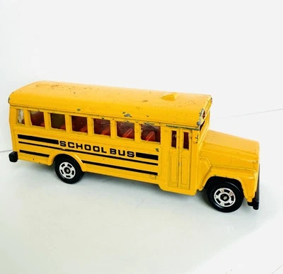 1976 Tomy Tomica No. F5 Ford School Bus Blue Bird Yellow Made In Japan Toy - Image 1 of 4