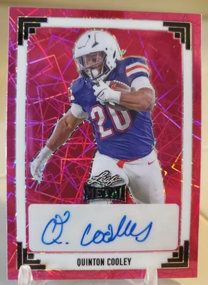 2024 Leaf QUINTON COOLEY Pink Auto Rookie Card Autograph WAKE FOREST #/3 LIBERTY - Image 1 of 2