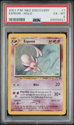 ESPEON Neo Discovery Holo Rare #1 PSA 6 Vintage Pokemon [Nostalgium] - Image 1 of 2