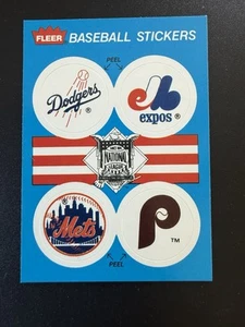1989 Fleer STICKERS TEAM HISTORY Card NEW YORK METS - Picture 1 of 2
