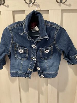 Chaqueta Baby Phat Niño Talla S Azul Denim Camionero Gato Abrigo Foto 1 de 4