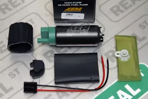 AEM 400LPH High Flow E85 In-Tank Fuel Pump Kit Single Barb 50-1235 - Picture 1 of 9