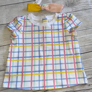 Janie and Jack Sport Multi-Color Top & Headband Set NWT Sz 6 - Picture 1 of 5
