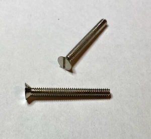 6-32 x 1-1/4" Flat Head Slotted Machine Screws, Stainless - Lot of 100 pcs. - Picture 1 of 1