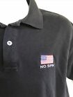 O'reilly Auto Parts Usa No Spin Flag Patch  Golf Shirt L Short Sleeve Black
