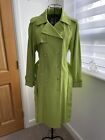 Moschino Double Breasted & Belted Mac Style Lime Green Women’s Coat UK12 - IT44