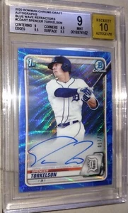 Spencer Torkelson 2020 Bowman Chrome Blue Wave Refractor Auto #21/150 BGS 9/10 - Bild 1 von 2