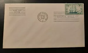 1947 FDC US Navy US Frigate Constitution Boston Massachusetts - Picture 1 of 2