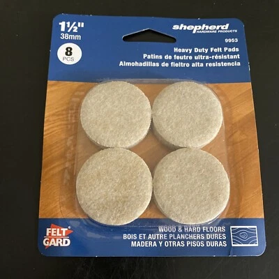 Paquete de 8 almohadillas para muebles Shepherd 9953 1-1/2 pulgadas beige autoadhesivas HD Foto 1 de 2