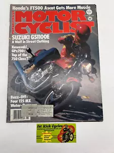 MOTORCYCLIST MAGAZINE AUGUST 1982 SUZUKI GS1100E KAWASAKI GPZ750 GPZ VINTAGE - Picture 1 of 3