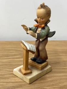 Vtg Signed Goebel Hummel Figurine Band Leader #129 Boy conducting Germany - Picture 1 of 7