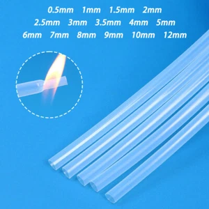 Clear PTFE Heat Shrink 1.7:1 Tubing 260°C HIGH TEMP Tube Preservative Sleeving - Picture 1 of 8