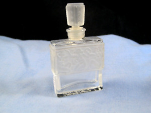 VINTAGE FROSTED LALIQUE NYMTH GLASS MINIATURE MOLINARD PERFUME SCENT BOTTLE