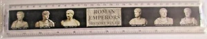 RULER PLASTIC 30cm ROMAN EMPERORS HISTORY PICTURES ON FRONT TIMELINE ON REVERSE - Picture 1 of 2
