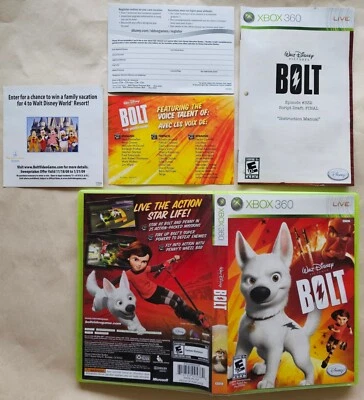 Disney's Bolt (Microsoft Xbox 360) Case and Manual Only, No Game - Image 1 of 2
