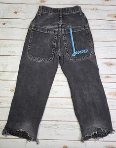 W25 L24 Vintage 90s JNCO "Boarder" Black Jeans  - Bild 1 von 11