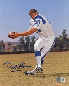 BOB KLEIN SIGNED HANDSIGNIERT 8x10 FOTO LOS ANGELES RAMS TIGHT END BECKETT BAS - Bild 1 von 2