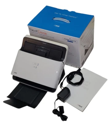 Neat Desk Desktop Scanner & Digital Filing System ND-1000 White Tested Blue Box - Image 1 of 4