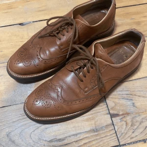 Samuel Hubbard Men's Leather Perforated Lace-up Leather Brogues Brown Size 9.5 - Picture 1 of 6
