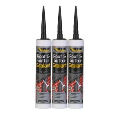 Everbuild Roof And Gutter Waterproof Adhesive Sealant Black Pack of 3, 6 & 12 **