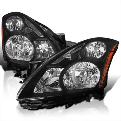 Para Nissan Altima 2010-2012 Refletor Preto Carcaça Faróis Lâmpada de Substituição - Imagem 1 de 4